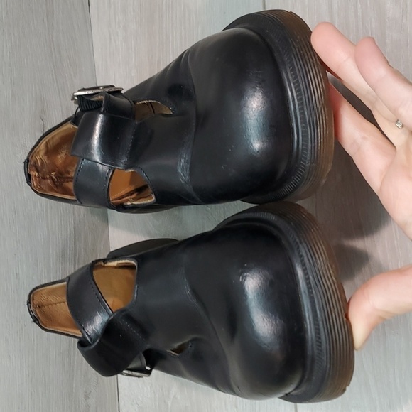 Vintage Dr.Martens MIE Women Y2K Chunky Tractor T strapPlatform shoes US7 - Picture 4 of 16